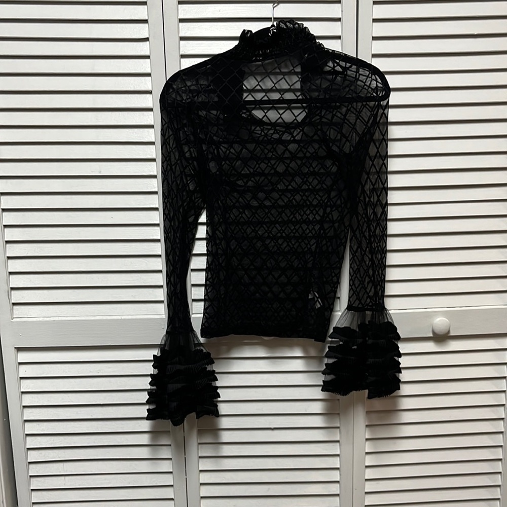 Sheer black FashionNova shirt
